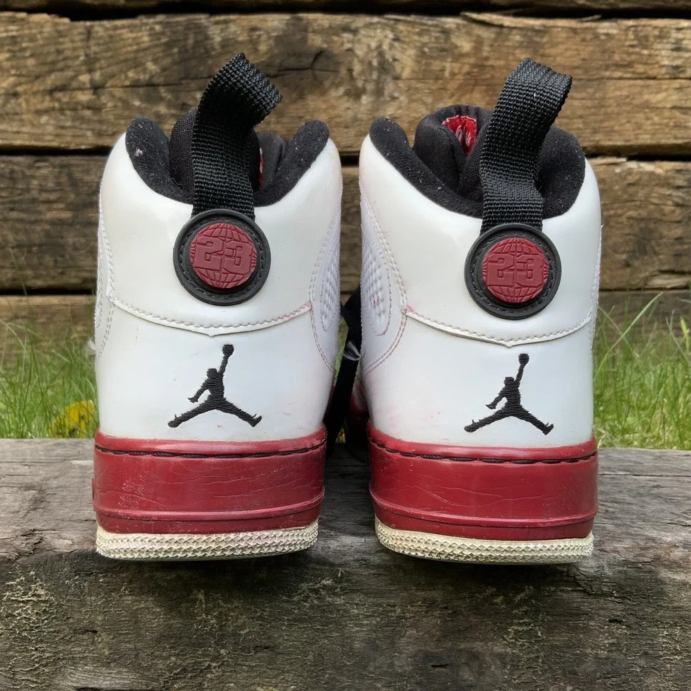 Nike Air Jordan Fussion 9 Red White Black Men Sneaker Size 9.5 Shoes 352753-102‎